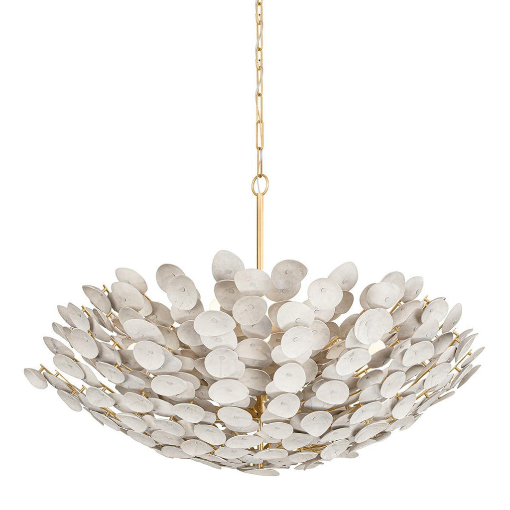 White Textile Candle chandelier - Nico Trace for dining room view 1