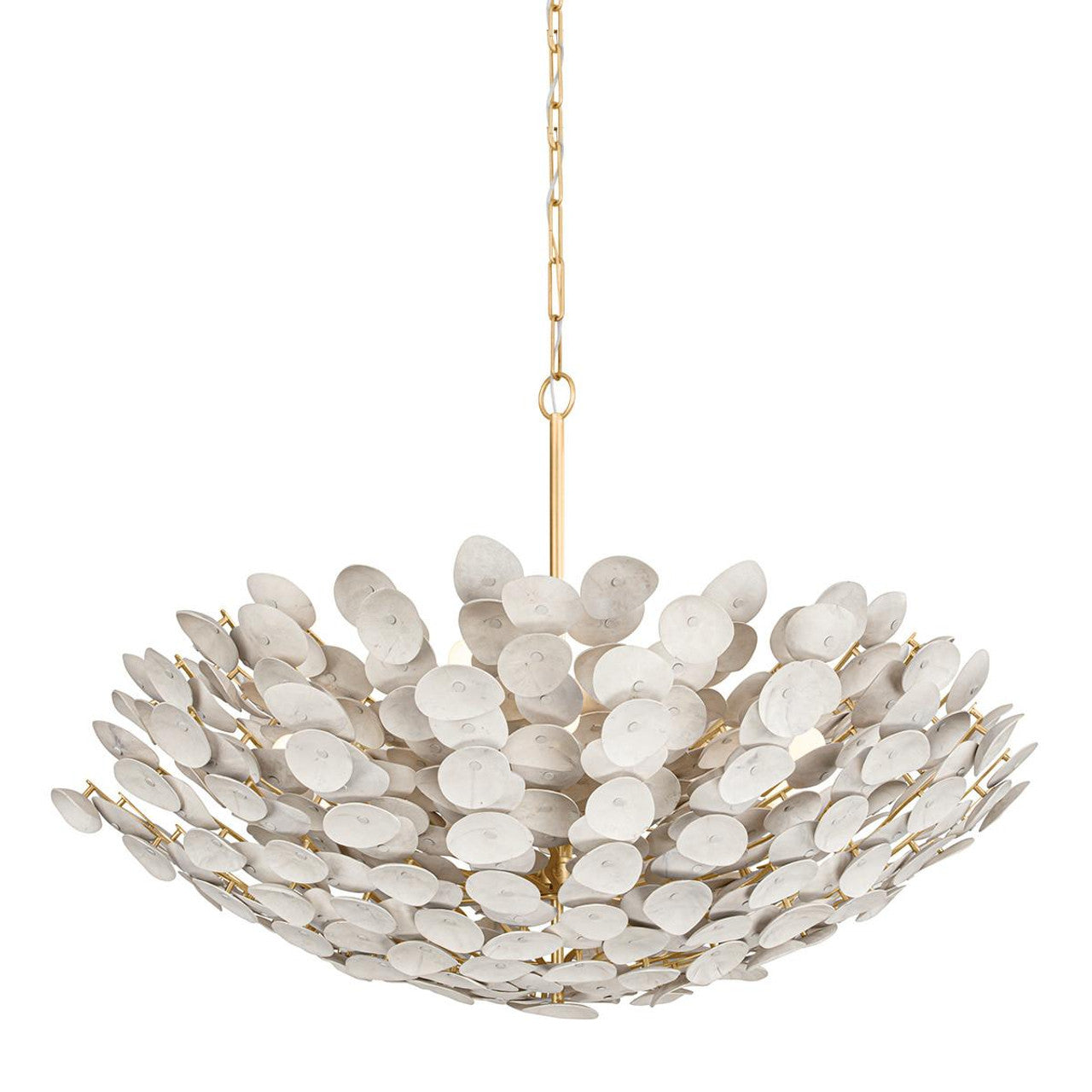 White Textile Candle chandelier - Nico Trace for dining room view 1