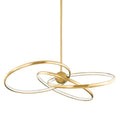 Antique Brass Acrylic chandelier - Belen Trace for dining room view 1