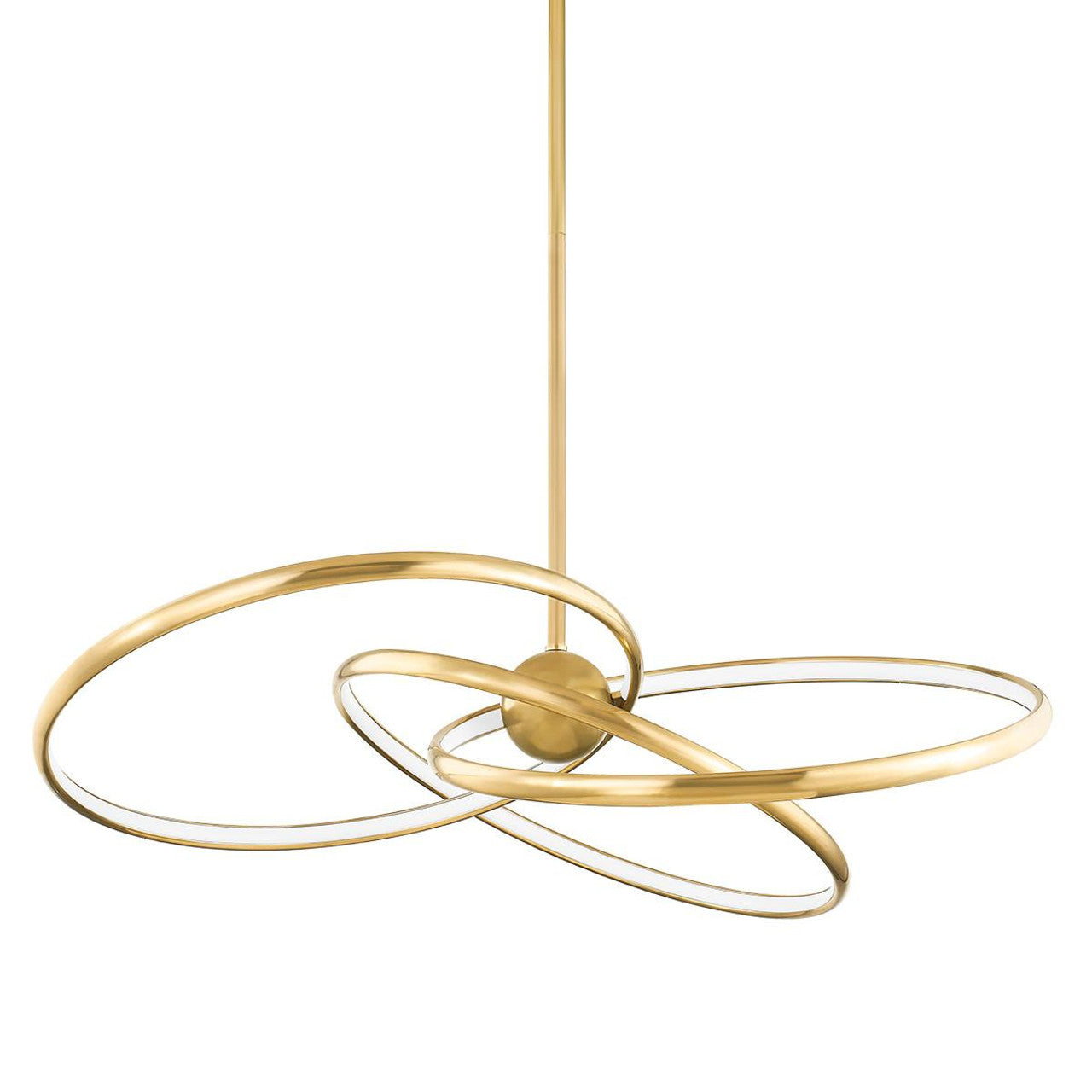 Antique Brass Acrylic chandelier - Belen Trace for dining room view 1
