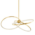 Antique Brass Acrylic chandelier - Zelia Trace for dining room view 1