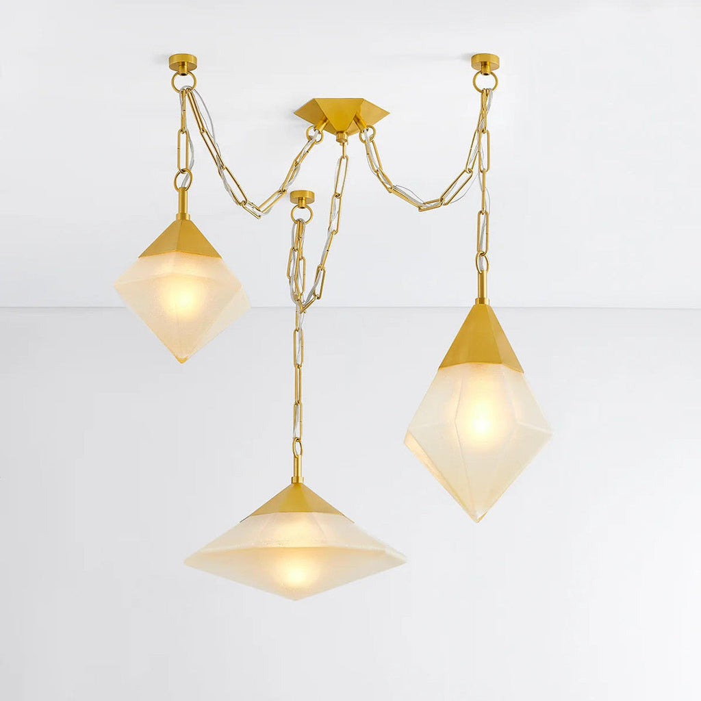 Gold Iron Candle chandelier - Caro Verge for dining room view 3