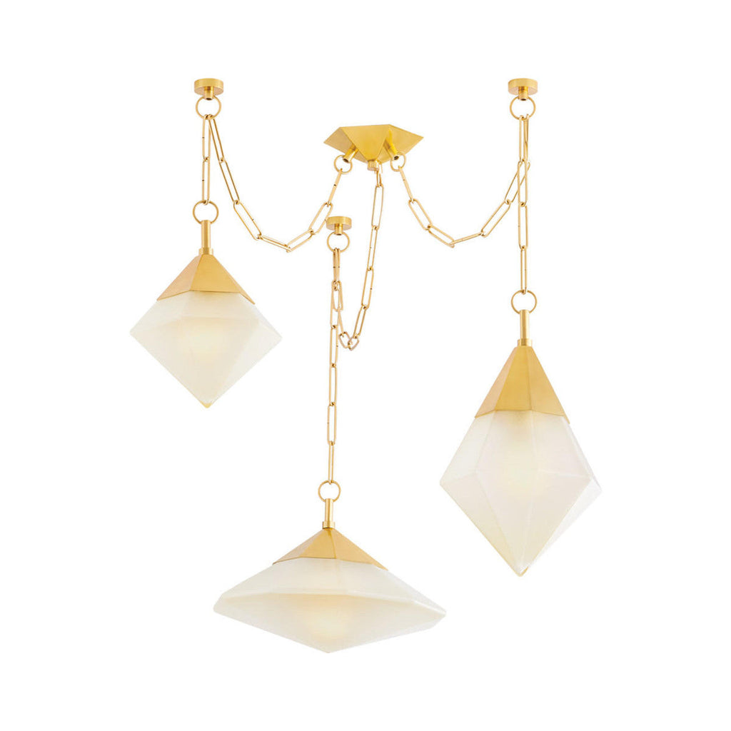Clear Glass Linear chandelier - Dune Verge for dining room view 1