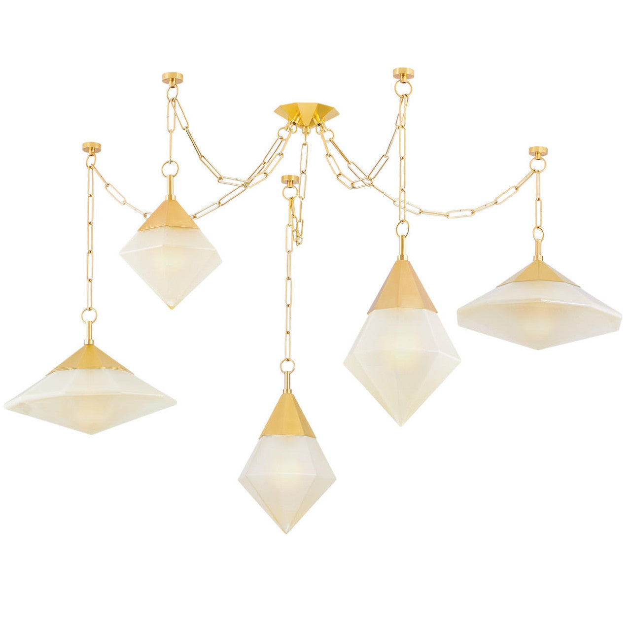 Clear Glass Linear chandelier - Finch Verge for dining room view 1