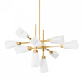 Brass Glass chandelier - Seren Peak for dining room view 1
