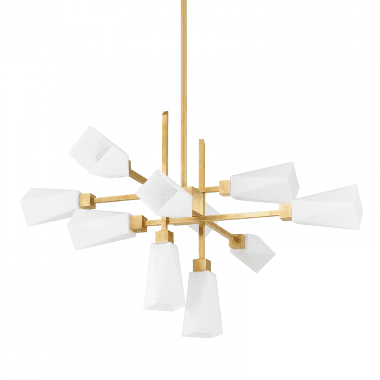 Brass Glass chandelier - Seren Peak for dining room view 1