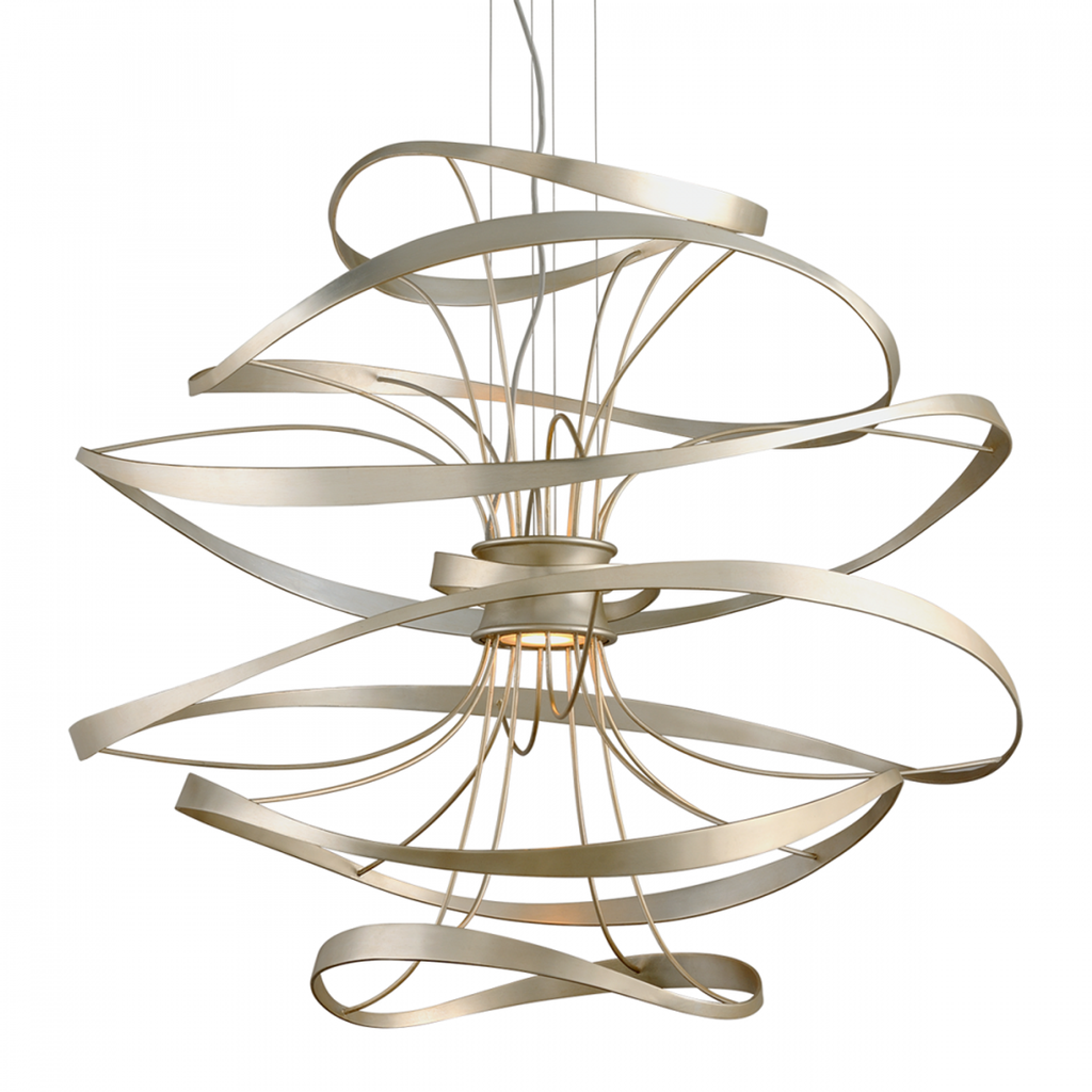 Silver Iron Round chandelier - Flora Nest for dining room view 1