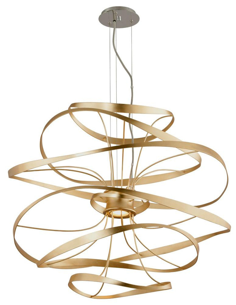 Gold Glass Candle chandelier - Flora Verge for dining room view 2