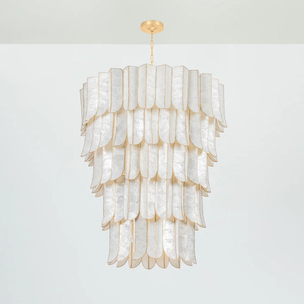Gold Iron Candle chandelier - Caro Verge for dining room view 2