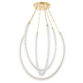 Antique Brass Glass Round chandelier - Kestrel Trace for dining room view 1