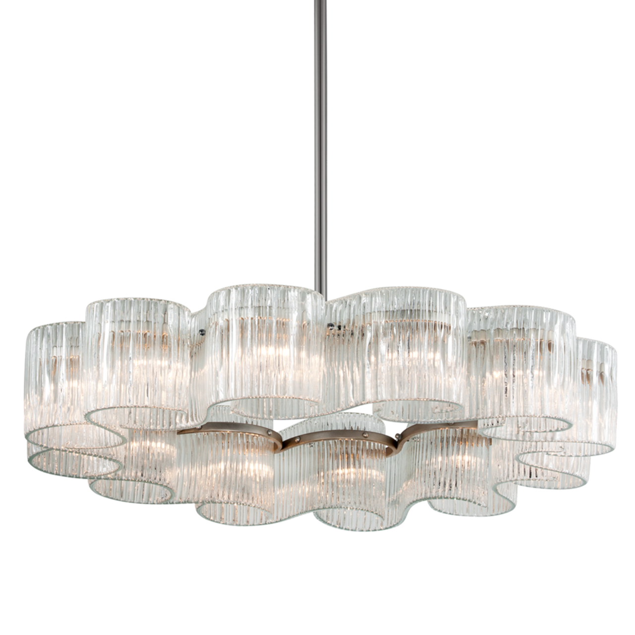 Silver Iron Candle chandelier - Galen Nest for dining room view 1