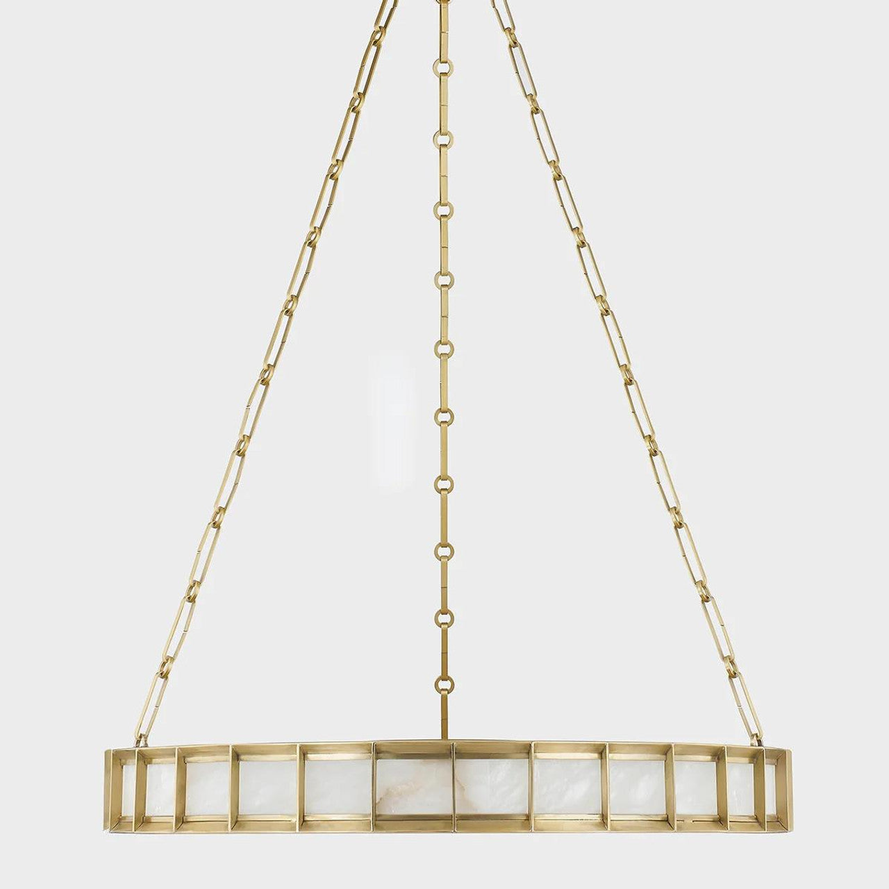 Antique Brass Glass chandelier - Dune Trace for dining room view 4