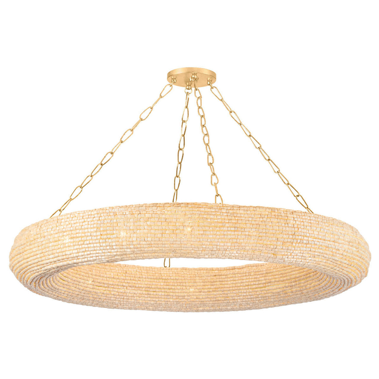 Gold Wood Candle chandelier - Gilda Verge for dining room view 1