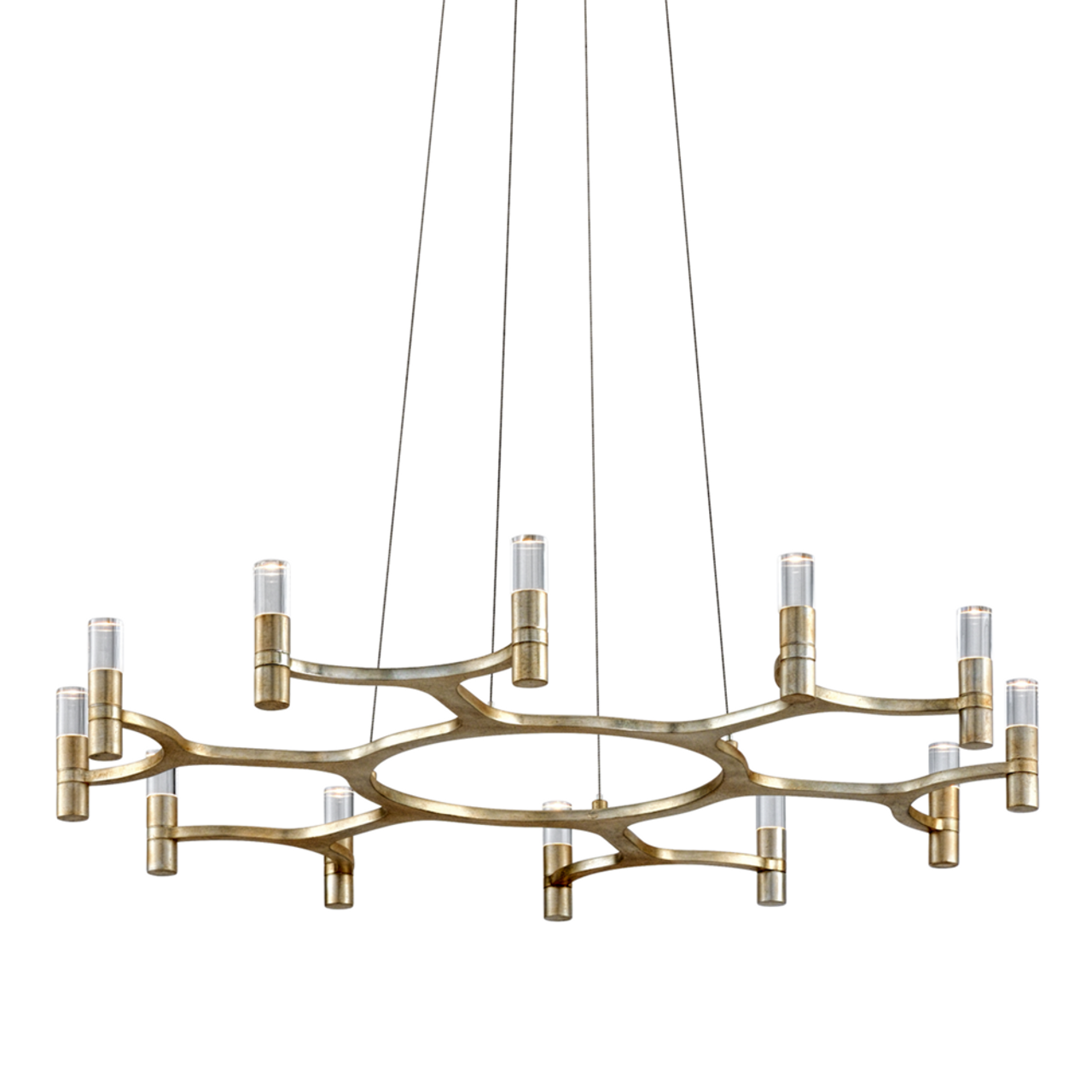 Silver Iron chandelier - Halo Nest for dining room view 1