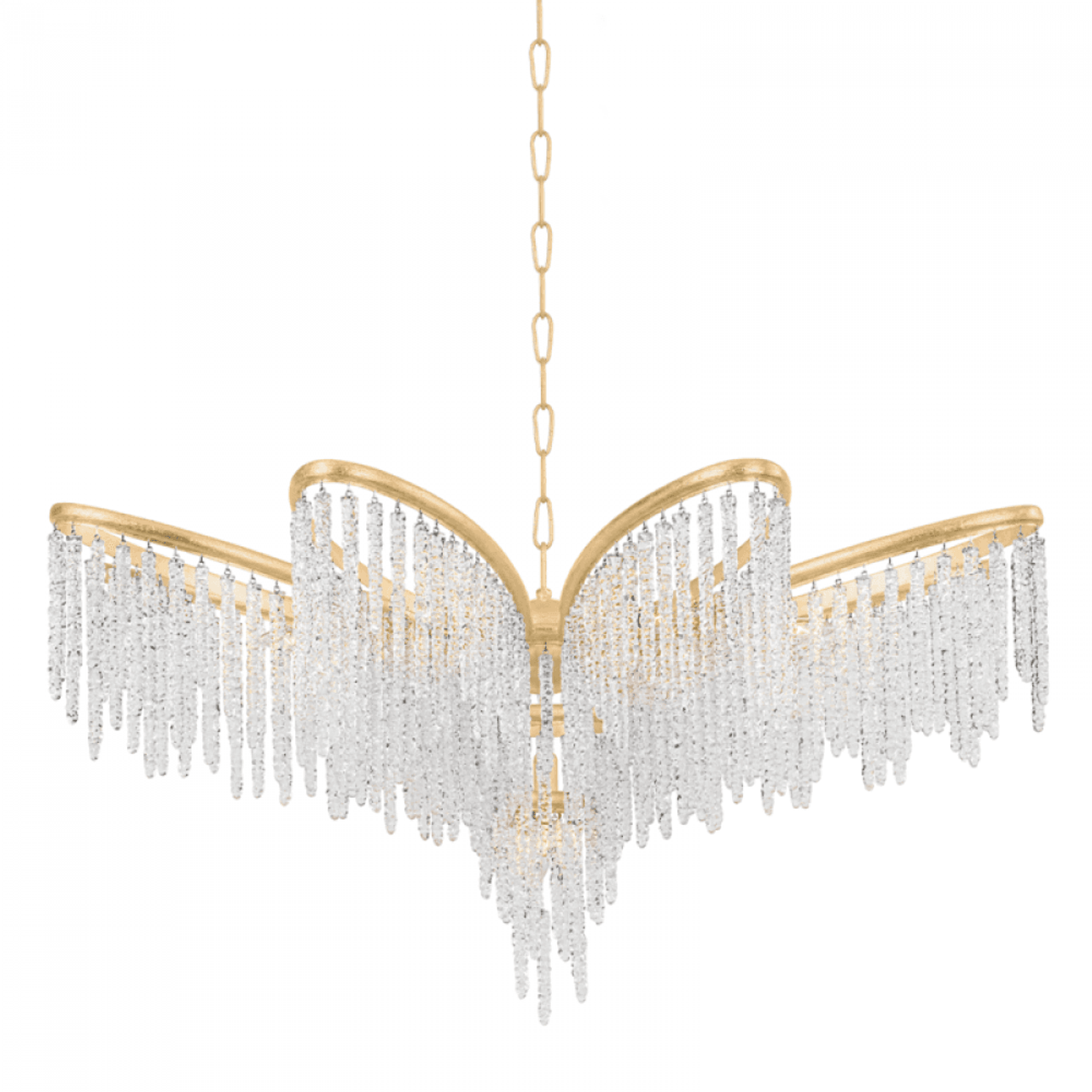 Gold Steel Candle chandelier - Nico Peak for dining room view 1