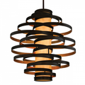Silver Iron chandelier - Della Nest for dining room view 1