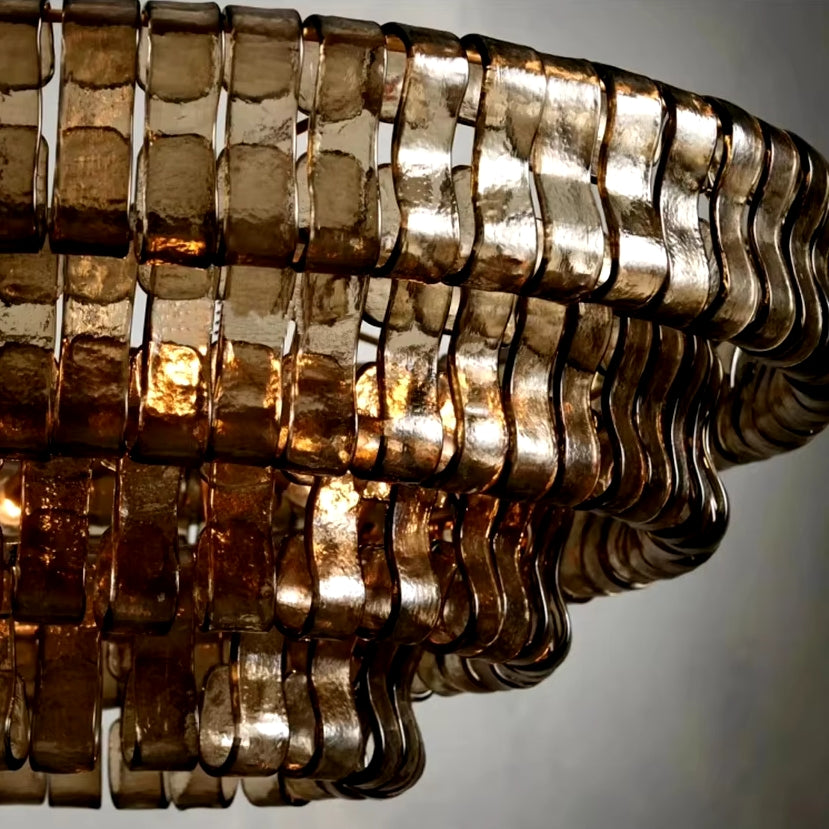 White Crystal chandelier - Mira Arc for dining room view 5