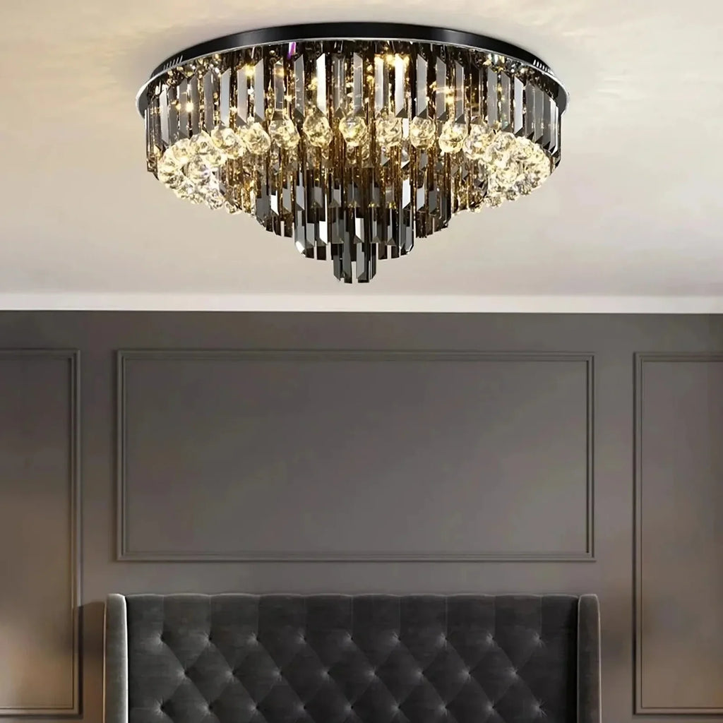 Smoke Crystal chandelier - Orion Bay for dining room view 1