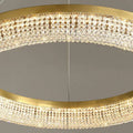 Clear Crystal Linear chandelier - Gilda Lane for dining room view 2