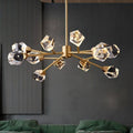 Copper Crystal chandelier - Yule House for dining room view 1