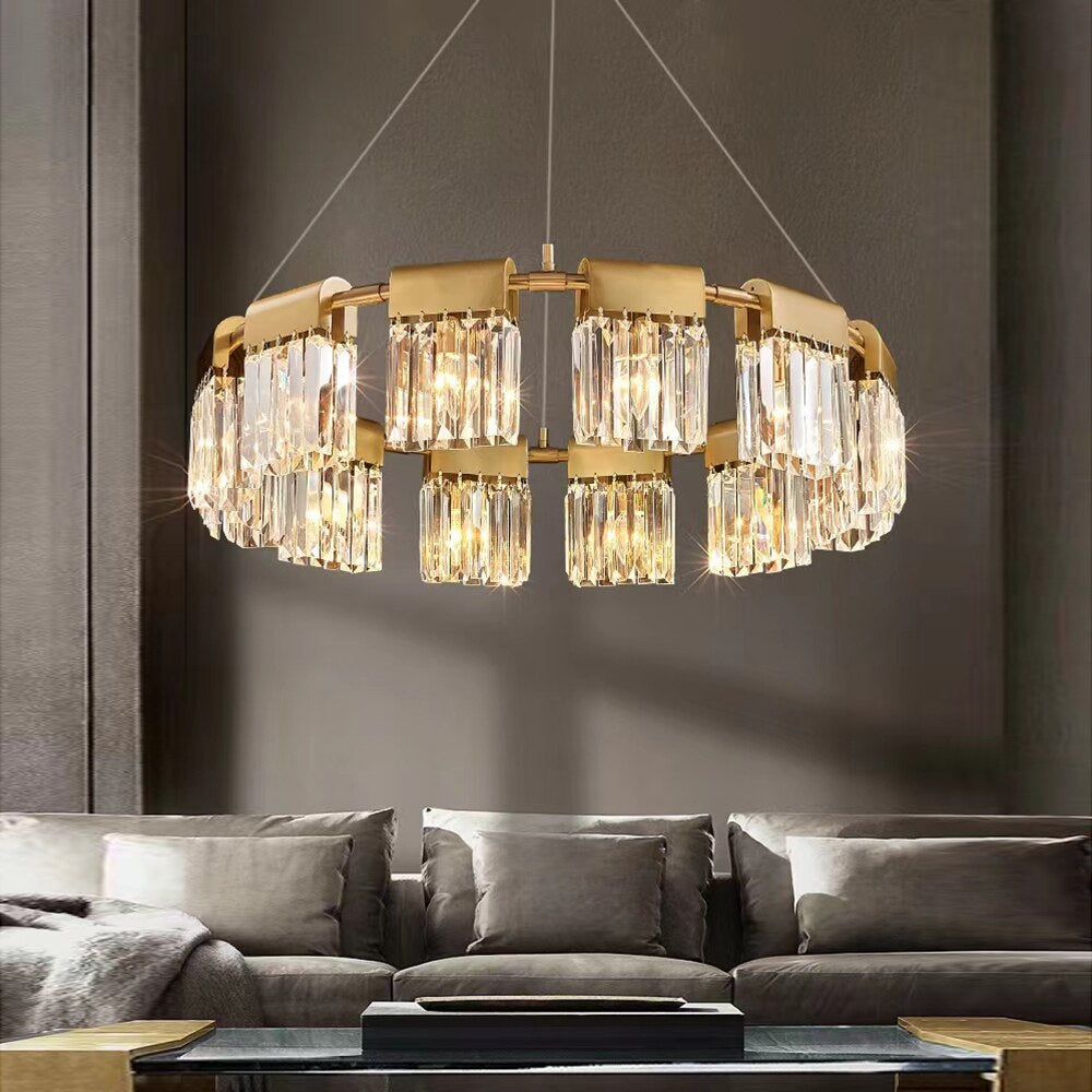 Clear Crystal chandelier - Ilona Bay for dining room view 1