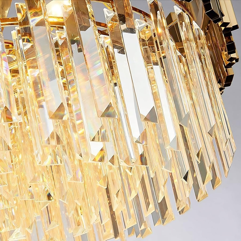 Clear Crystal Round chandelier - Nola House for dining room view 3