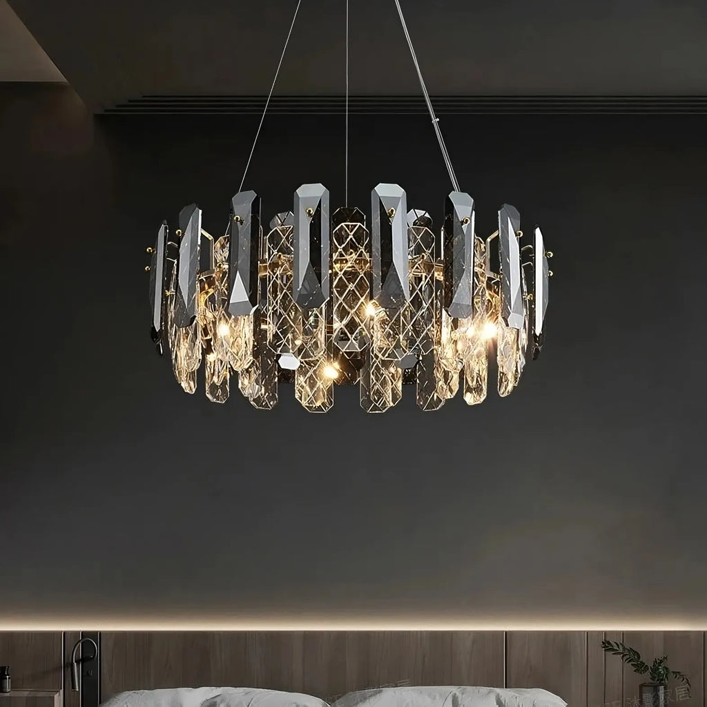 Crystal Round chandelier - Eden House for dining room view 2