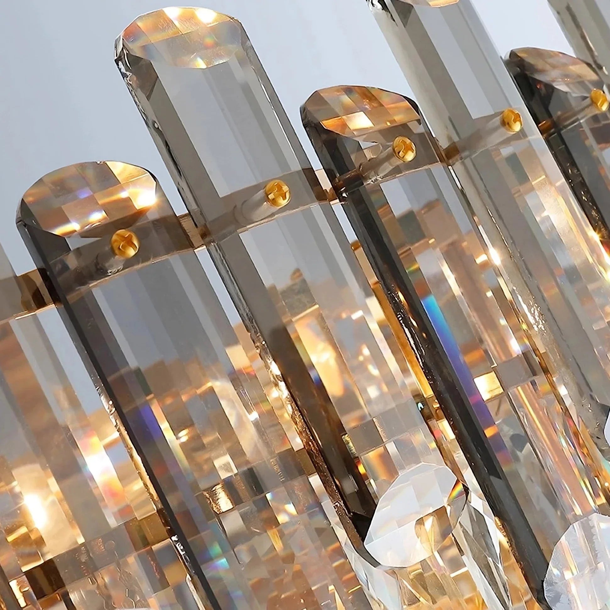 Clear Crystal Tiered chandelier - Aria Bay for dining room view 5