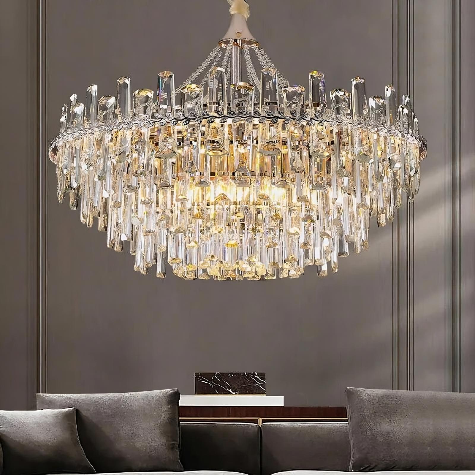 Clear Crystal chandelier - Maia Bay for dining room view 1