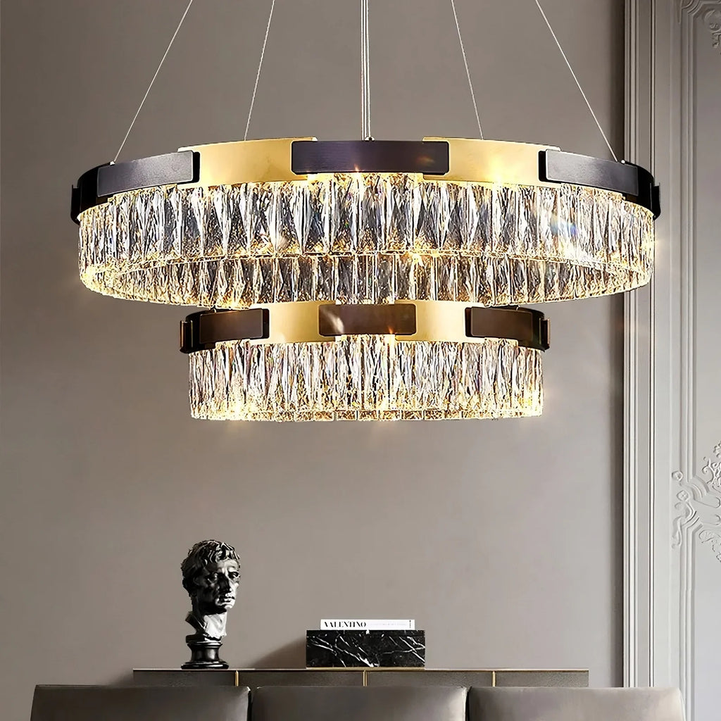 Clear Crystal chandelier - Kora Bay for dining room view 1