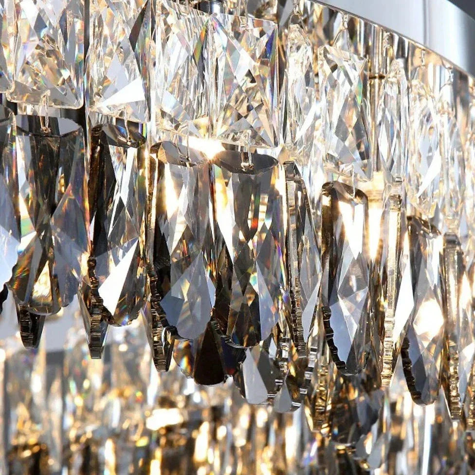 Clear Crystal Round chandelier - Rhea Bay for dining room view 4