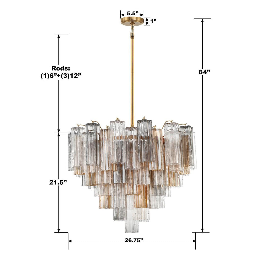 Addis 12 Light Chandelier