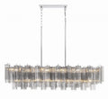 Clear Crystal Linear chandelier - Caro Nest for dining room view 1