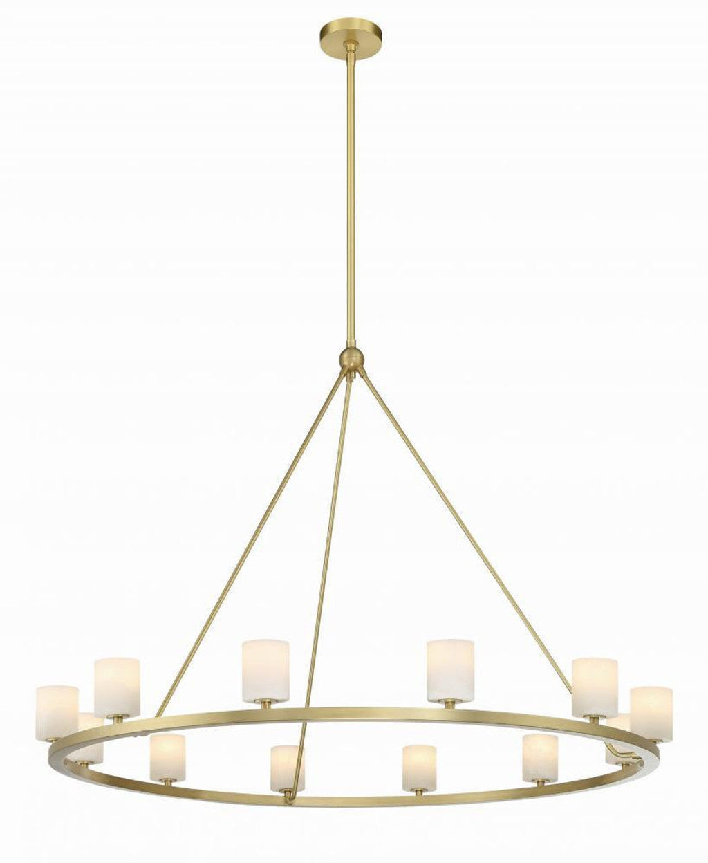 White Brass chandelier - Noor Nest for dining room view 4