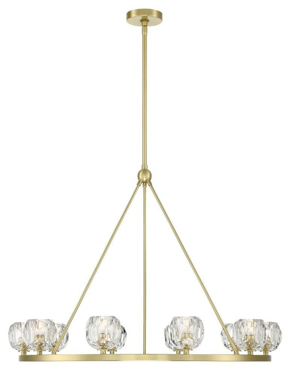 Clear Crystal chandelier - Solene Trace for dining room view 1