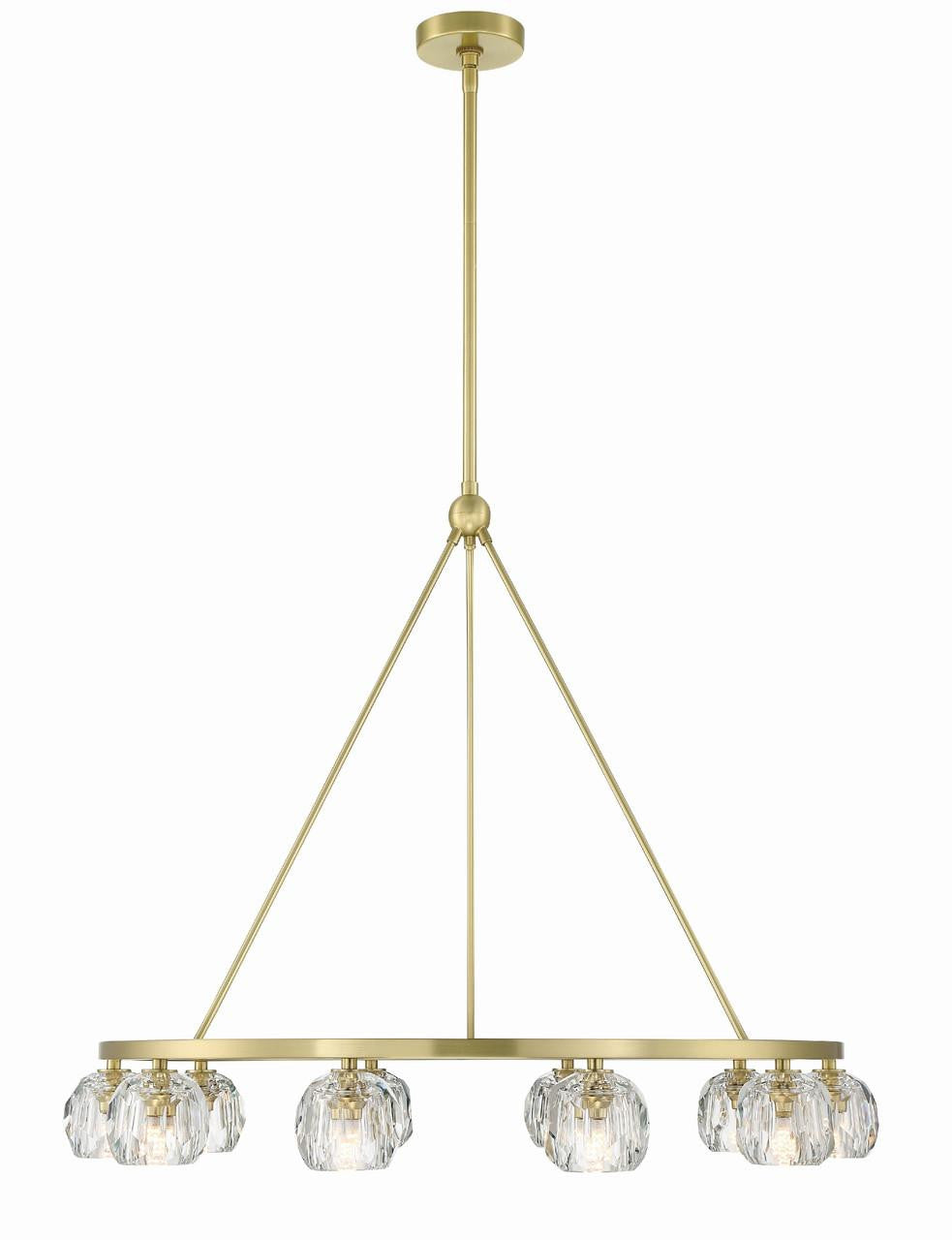 Chrome Crystal Candle chandelier - Kaia Trace for dining room view 6
