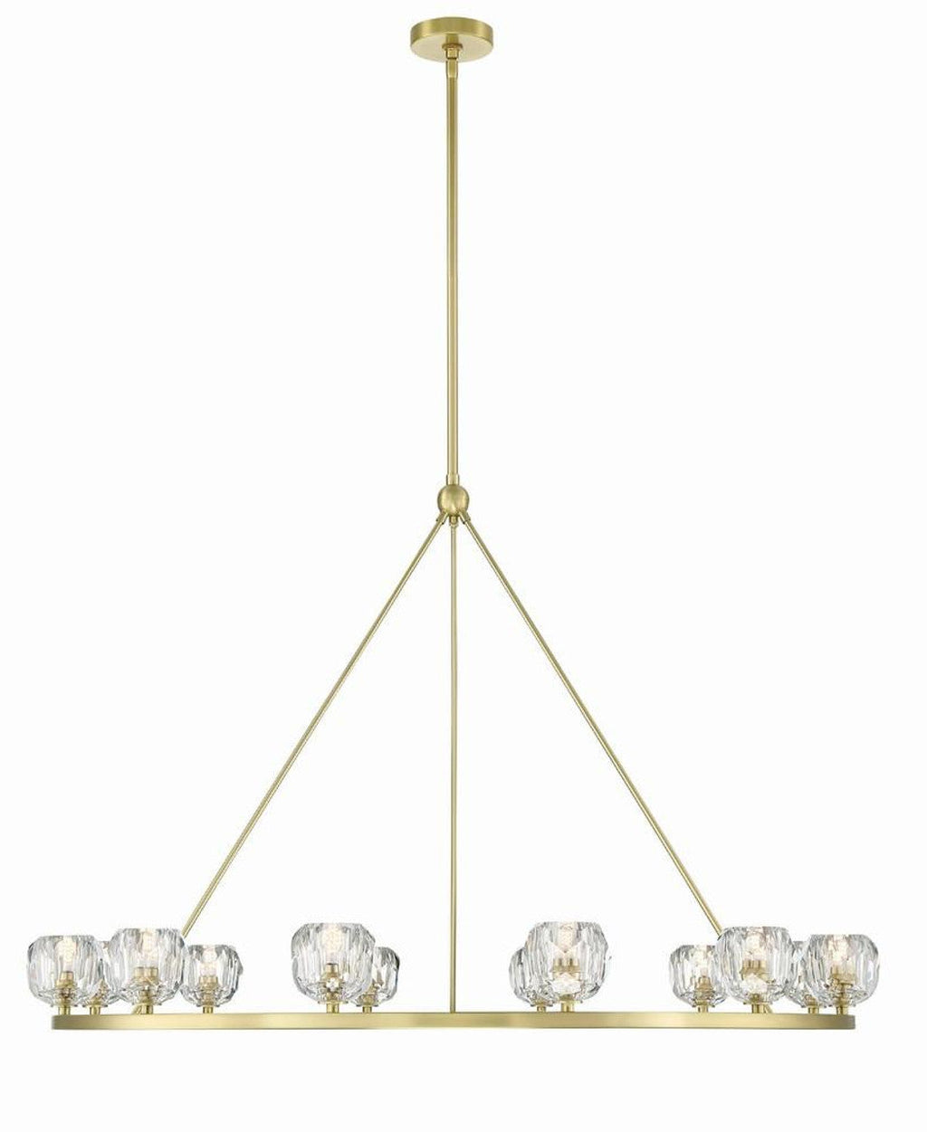 Clear Crystal chandelier - Isla Trace for dining room view 1