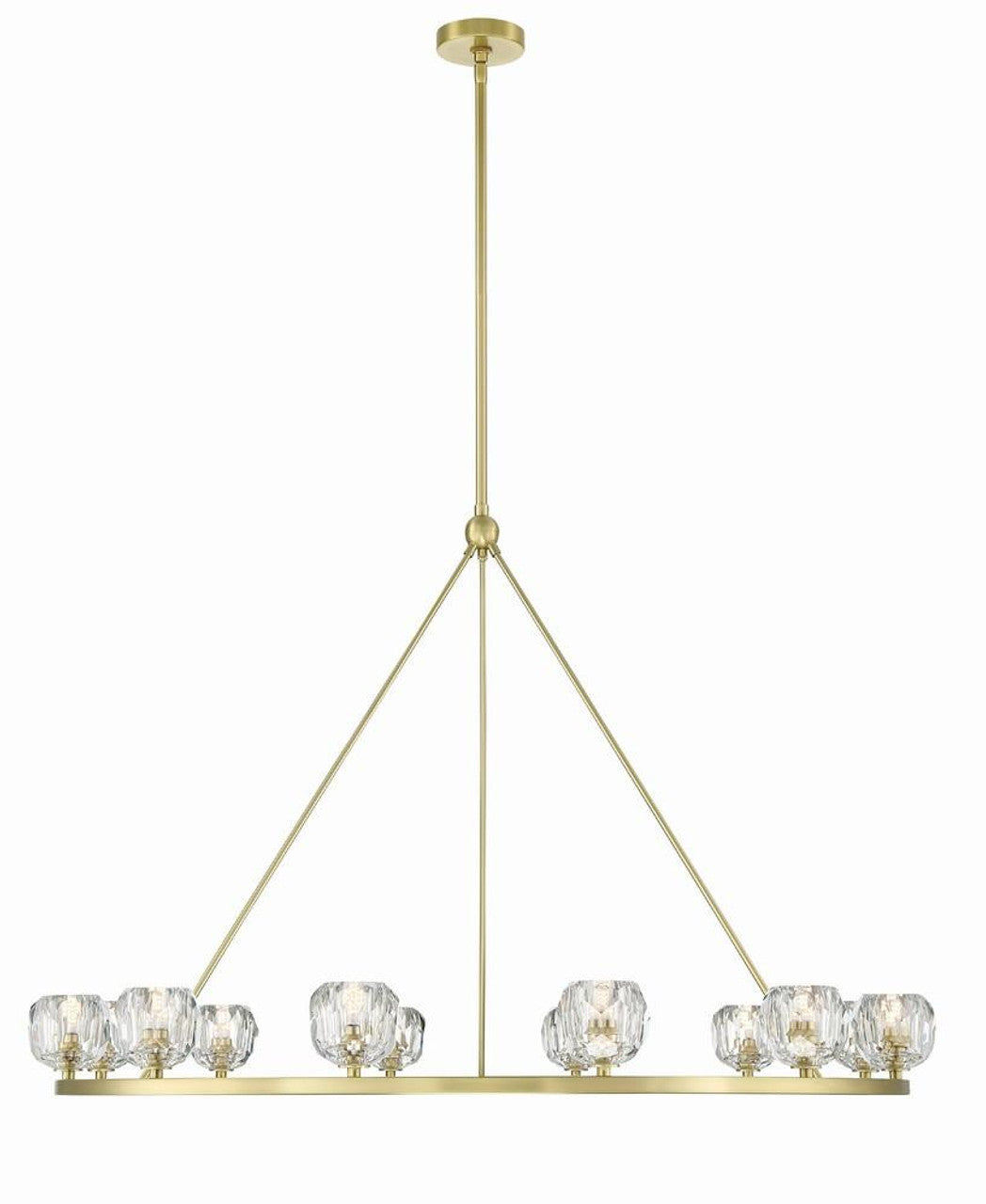 Clear Crystal chandelier - Isla Trace for dining room view 1
