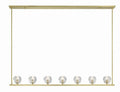Clear Crystal Linear chandelier - Vesper Trace for dining room view 1