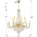 Aged Brass Crystal Candle chandelier - Jovie Nest for dining room view 3
