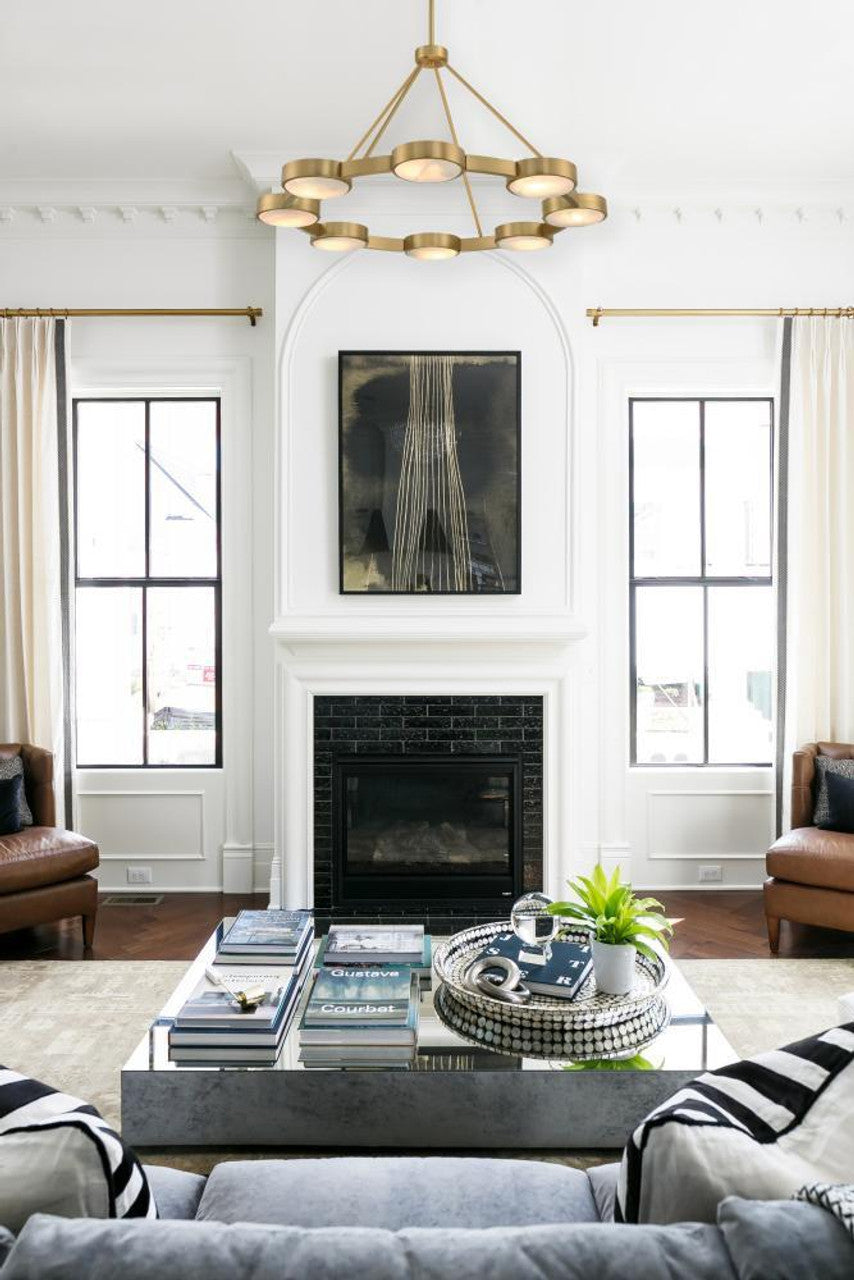 White Alabaster Linear chandelier - Keira Nest for dining room view 1