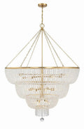 Gold Crystal chandelier - Iris Trace for dining room view 1