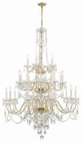 Brass Crystal Candle chandelier - Mira Trace for dining room view 1