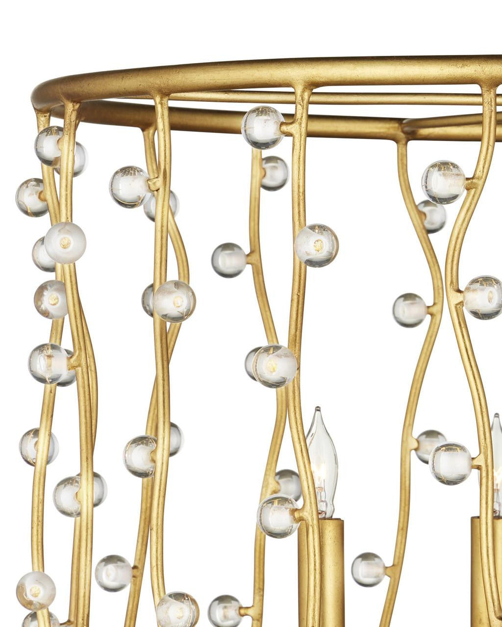 Bronze Metal chandelier - Ilona Dawn for dining room view 7