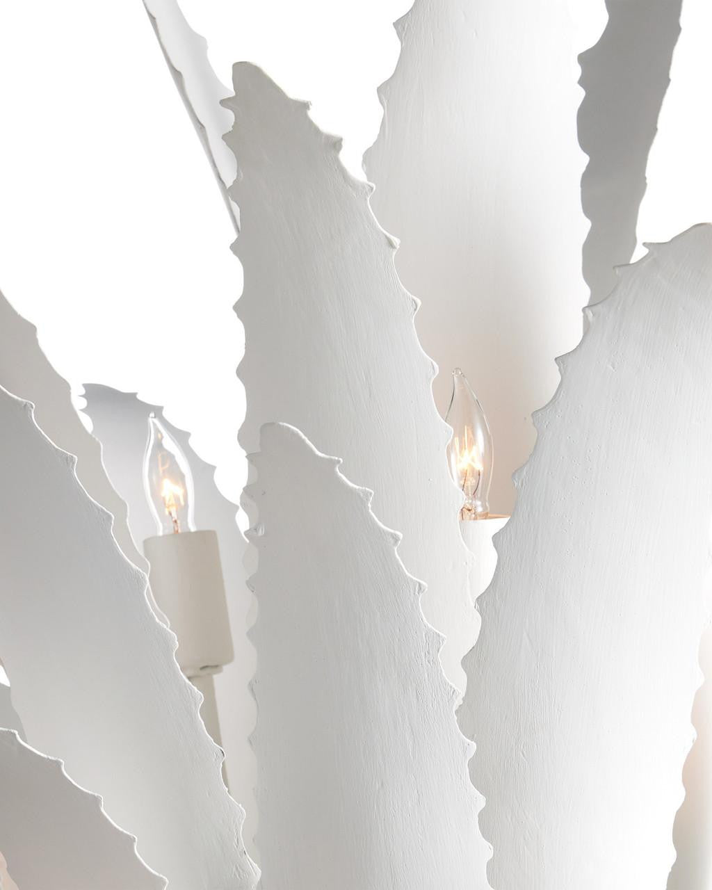 White Iron chandelier - Nola Mist for dining room view 8