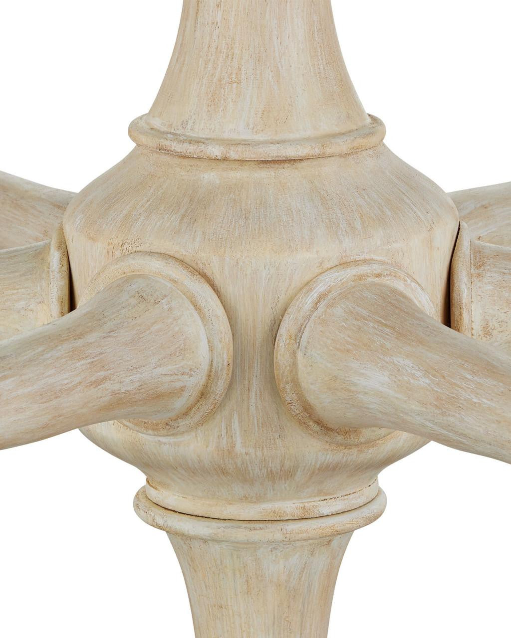 Sandstone Wood chandelier - Liora Nest for dining room view 5