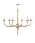 Sandstone Wood chandelier - Liora Nest for dining room view 1