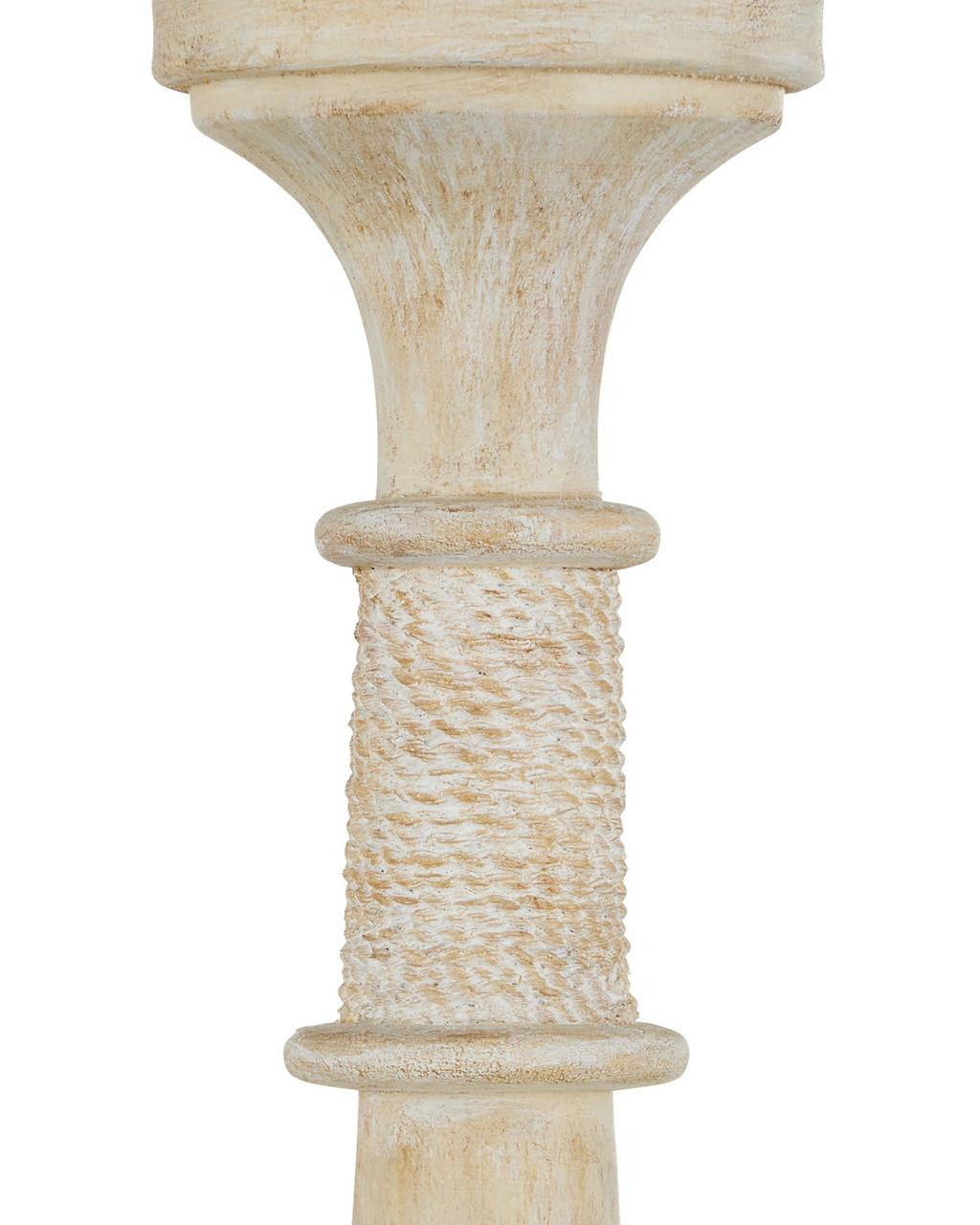 Sandstone Wood chandelier - Liora Nest for dining room view 4