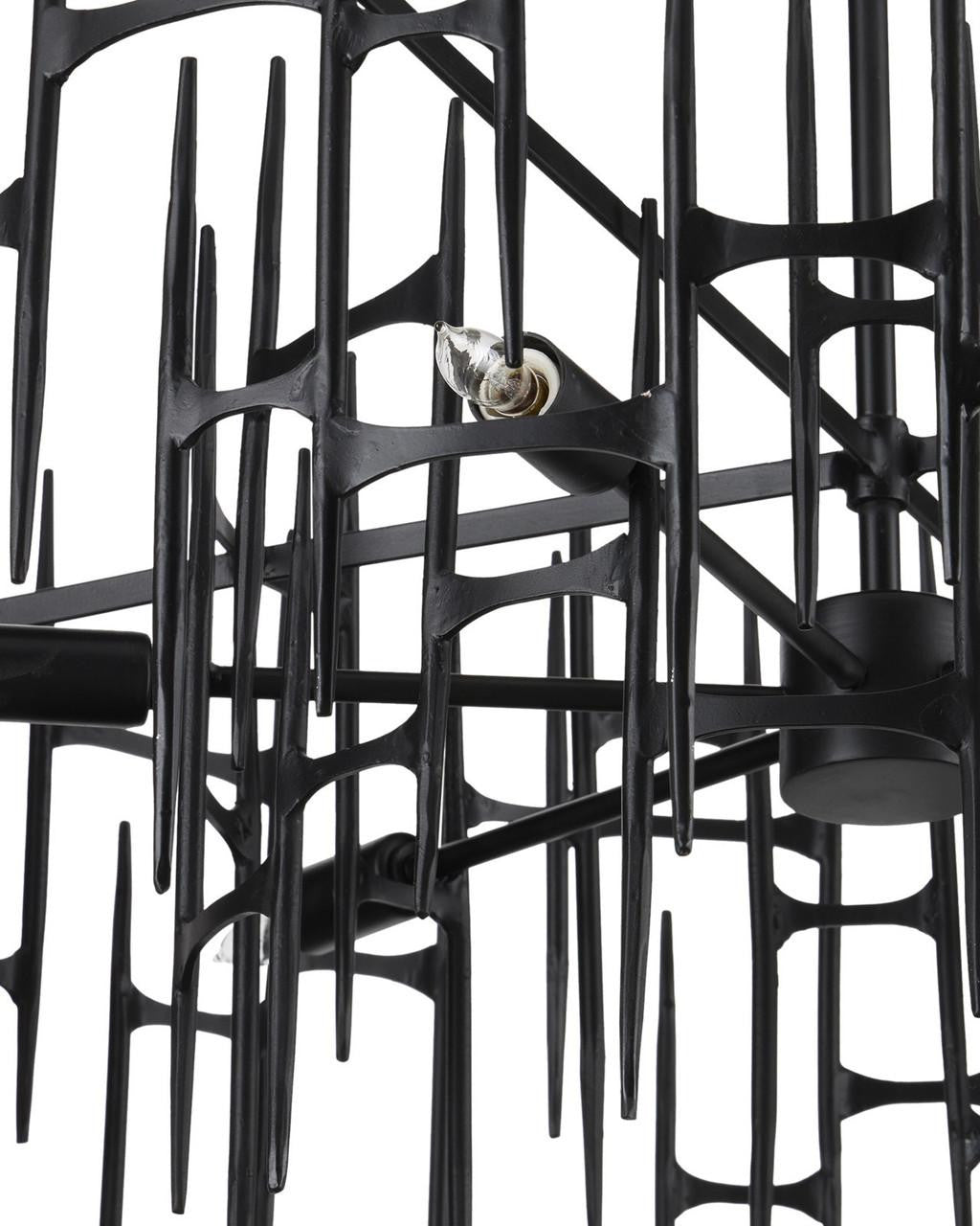 Natural Rattan Round chandelier - Yule Verge for dining room view 9