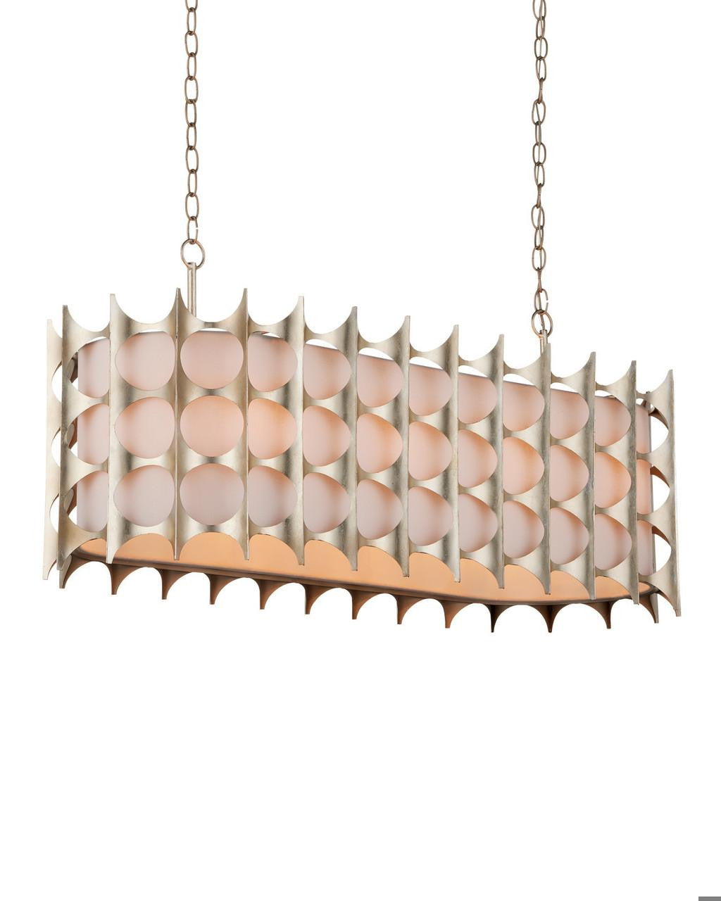 White Iron chandelier - Orion Nest for dining room view 1